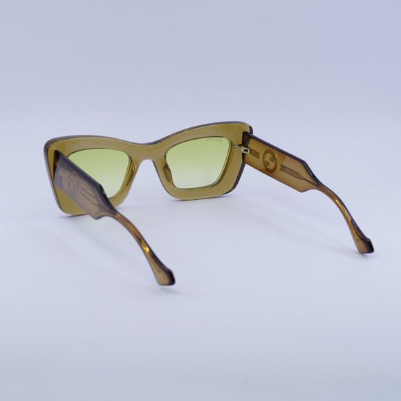 ?️ New Gucci GG1552S 004 Sunglasses - Brown Frame, Light Green Lenses main image 8